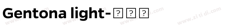 Gentona light字体转换